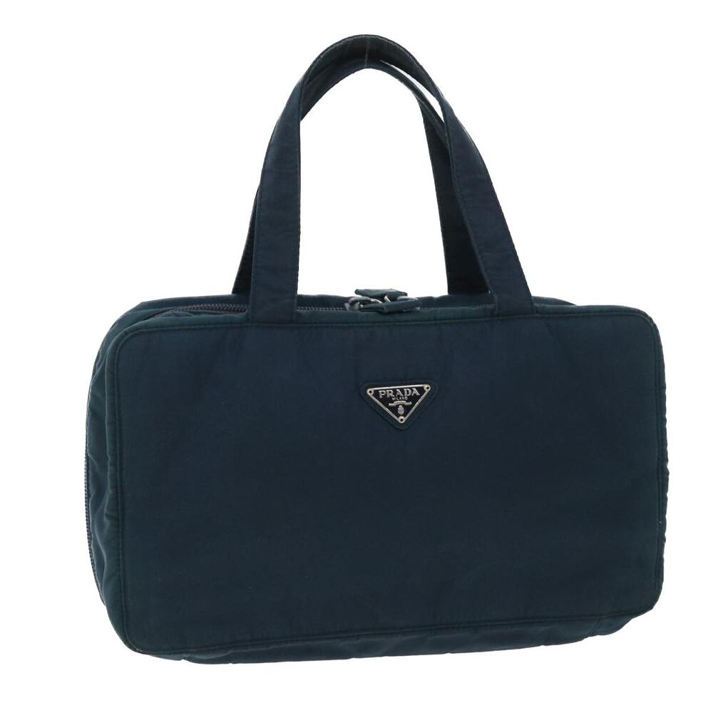 PRADA Hand Bag Nylon Navy